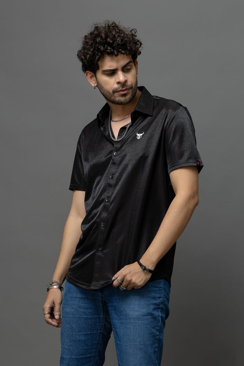 Go Devil Logo Printed Black Shirt for Men - Image 3